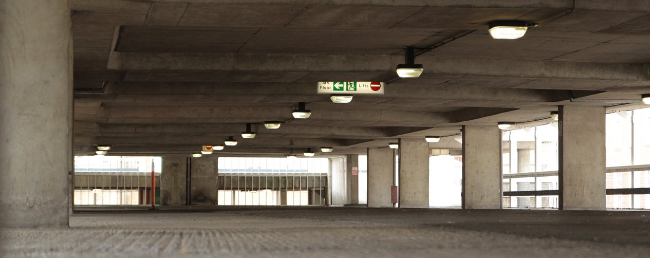 Empty parking garage